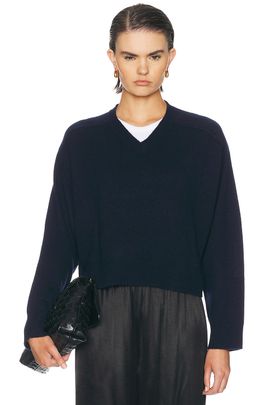 Loulou de Saison Loulou de Saison Anzor V-Neck Saddle-Sleeve Sweater