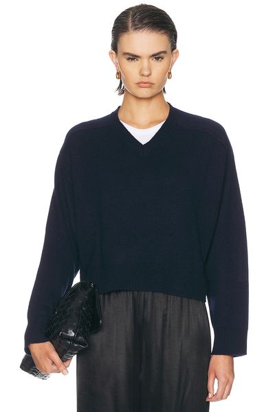 Loulou de Saison Loulou de Saison Anzor V-Neck Saddle-Sleeve Sweater