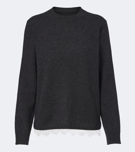 Loulou de Saison Loulou de Saison Arvo lace-trimmed cashmere sweater