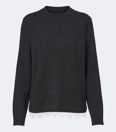 Loulou de Saison Loulou de Saison Arvo lace-trimmed cashmere sweater