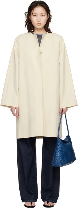 Loulou de Saison Loulou de Saison Beige Merill Cotton Gabardine Coat