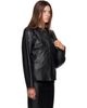 Loulou de Saison Loulou de Saison Black ADEA Collarless Leather Jacket - 2