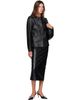 Loulou de Saison Loulou de Saison Black ADEA Collarless Leather Jacket - 4