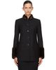 Loulou de Saison Loulou de Saison Black Goa Faux-Fur Trim Jacket - 1