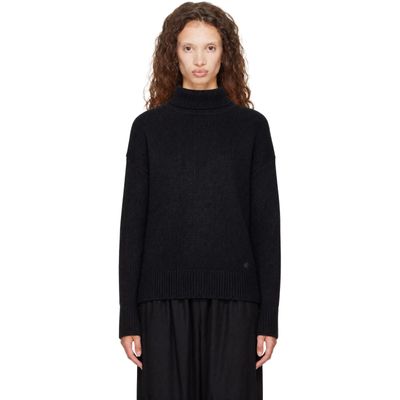 Loulou de Saison Loulou de Saison Black JONAH Dense Cashmere Turtleneck