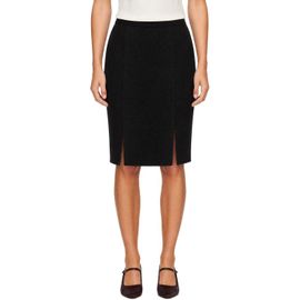 Loulou de Saison Loulou de Saison Black JUDY Wool Cashmere Drap Miniskirt
