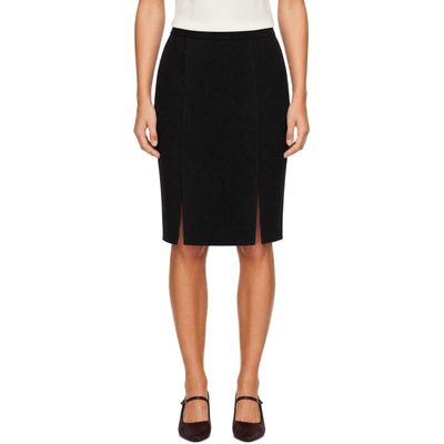 Loulou de Saison Loulou de Saison Black JUDY Wool Cashmere Drap Miniskirt