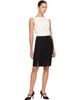 Loulou de Saison Loulou de Saison Black JUDY Wool Cashmere Drap Miniskirt - 4