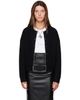Loulou de Saison Loulou de Saison Black NICOLA Bicolor Cashmere Cardigan - 1