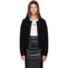 Loulou de Saison Loulou de Saison Black NICOLA Bicolor Cashmere Cardigan