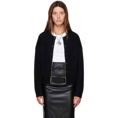Loulou de Saison Loulou de Saison Black NICOLA Bicolor Cashmere Cardigan