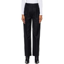 Loulou de Saison Loulou de Saison Black Sbiru Virgin Wool Pleated Trousers