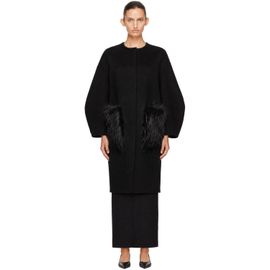 Loulou de Saison Loulou de Saison Black Wool Cashmere Coat