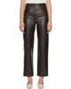 Loulou de Saison Loulou de Saison Brown COBE LDS Leather Trousers - 1