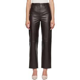 Loulou de Saison Loulou de Saison Brown COBE LDS Leather Trousers