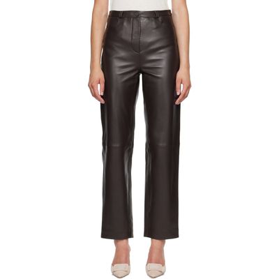 Loulou de Saison Loulou de Saison Brown COBE LDS Leather Trousers