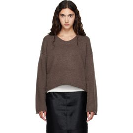 Loulou de Saison Loulou de Saison Brown DERRY LDS U Neck Cashmere Sweater