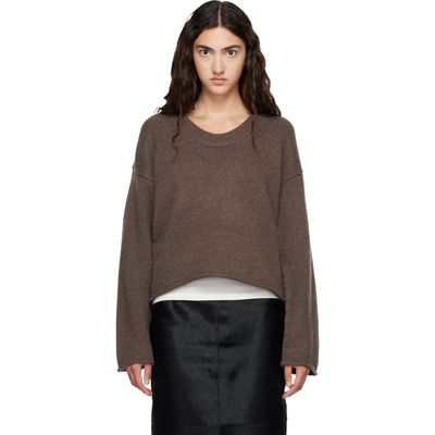 Loulou de Saison Loulou de Saison Brown DERRY LDS U Neck Cashmere Sweater