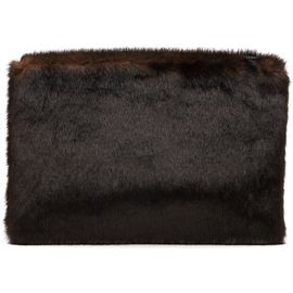 Loulou de Saison Loulou de Saison Brown Flint Faux-Fur Pouch