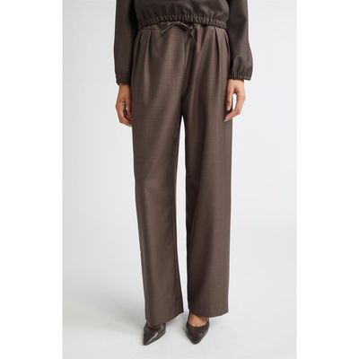 LOULOU DE SAISON LOULOU DE SAISON Cove Virgin Wool Wide Leg Pants