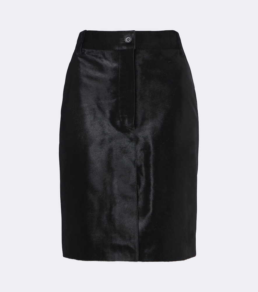 Loulou de Saison Loulou de Saison Debi calf hair midi skirt