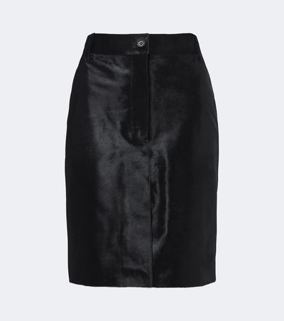 Loulou de Saison Loulou de Saison Debi calf hair midi skirt