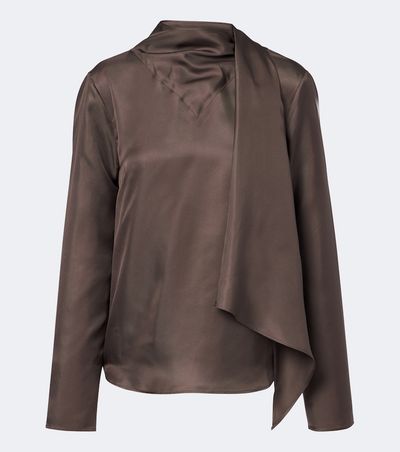 Loulou de Saison Loulou de Saison Gala scarf-detail silk blouse