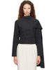 Loulou de Saison Loulou de Saison Gray Frances Cashmere Scarf Sweater - 1