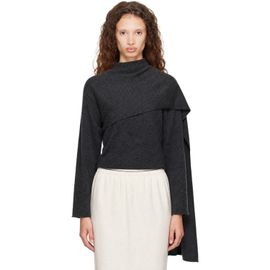 Loulou de Saison Loulou de Saison Gray Frances Cashmere Scarf Sweater