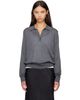 Loulou de Saison Loulou de Saison Gray MILES Long Sleeve Polo - 1