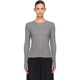 Loulou de Saison Loulou de Saison Gray Ortigia LDS Ribbed Jersey T-shirt