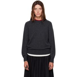 Loulou de Saison Loulou de Saison Gray OTIS Bicolor Cashmere Sweater