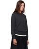 Loulou de Saison Loulou de Saison Gray OTIS Bicolor Cashmere Sweater - 2