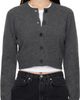 Loulou de Saison Loulou de Saison Gray Zephir Cashmere Cropped Cardigan - 1