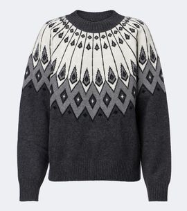 Loulou de Saison Loulou de Saison Hans jacquard cashmere sweater
