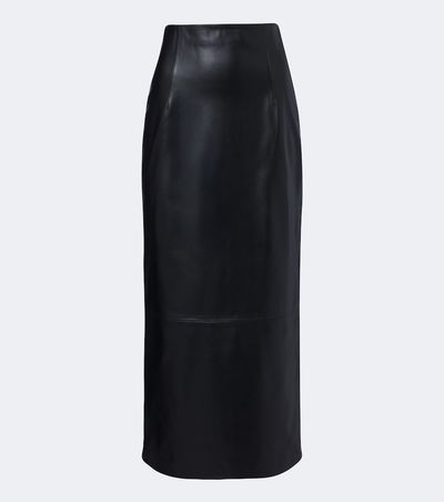 Loulou de Saison Loulou de Saison Inga leather midi skirt