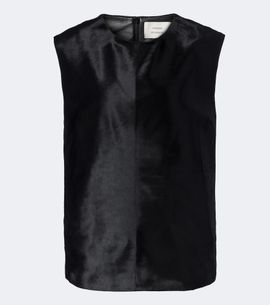 Loulou de Saison Loulou de Saison Juni pony-effect leather top