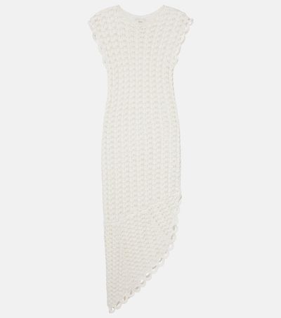 Loulou de Saison Loulou de Saison Malena asymmetric scalloped crochet midi dress