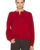 Loulou de Saison Loulou de Saison Malo Oversized Saddle-Sleeve Henley Sweater - 1