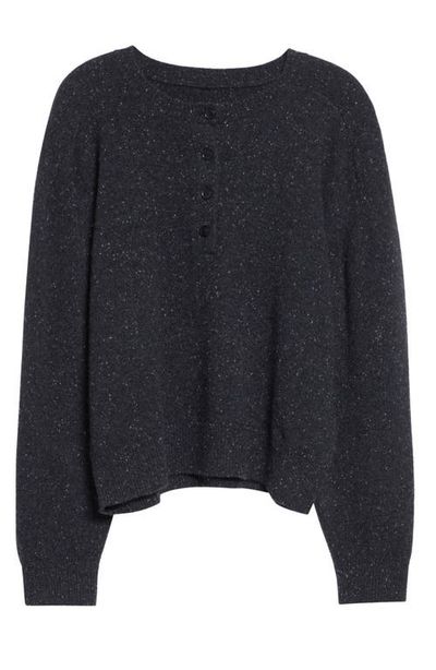 LOULOU DE SAISON LOULOU DE SAISON Malo Saddle Sleeve Cashmere Cardigan