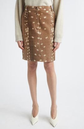 Loulou de Saison LOULOU DE SAISON Mica Genuine Calf Hair Skirt