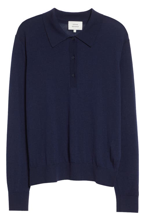 LOULOU DE SAISON LOULOU DE SAISON Miles Long Sleeve Cashmere Polo Sweater
