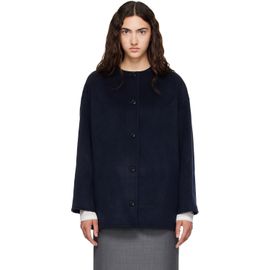 Loulou de Saison Loulou de Saison Navy DUNNE LDS Oval-Shaped Short Coat