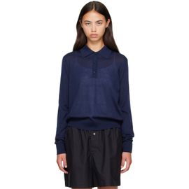 Loulou de Saison Loulou de Saison Navy MILES Long Sleeve Polo