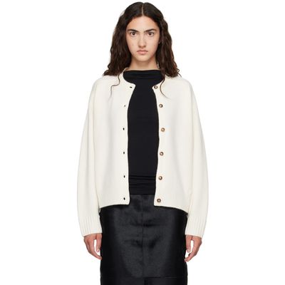 Loulou de Saison Loulou de Saison Off-White AIDAR LDS Wool Cashmere Cardigan