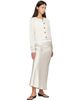 Loulou de Saison Loulou de Saison Off-White ELI Silk Twill Maxi Skirt - 4