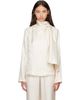 Loulou de Saison Loulou de Saison Off-White GALA Silk Twill Scarf Blouse - 1