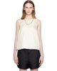 Loulou de Saison Loulou de Saison Off-White Gema Sleeveless Silk Top - 1