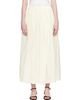 Loulou de Saison Loulou de Saison Off-White Naya Gathered Maxi Skirt - 1