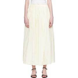 Loulou de Saison Loulou de Saison Off-White Naya Gathered Maxi Skirt